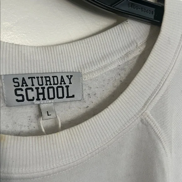 White Sweatshirt with Pink Heart - Picture 2 of 2